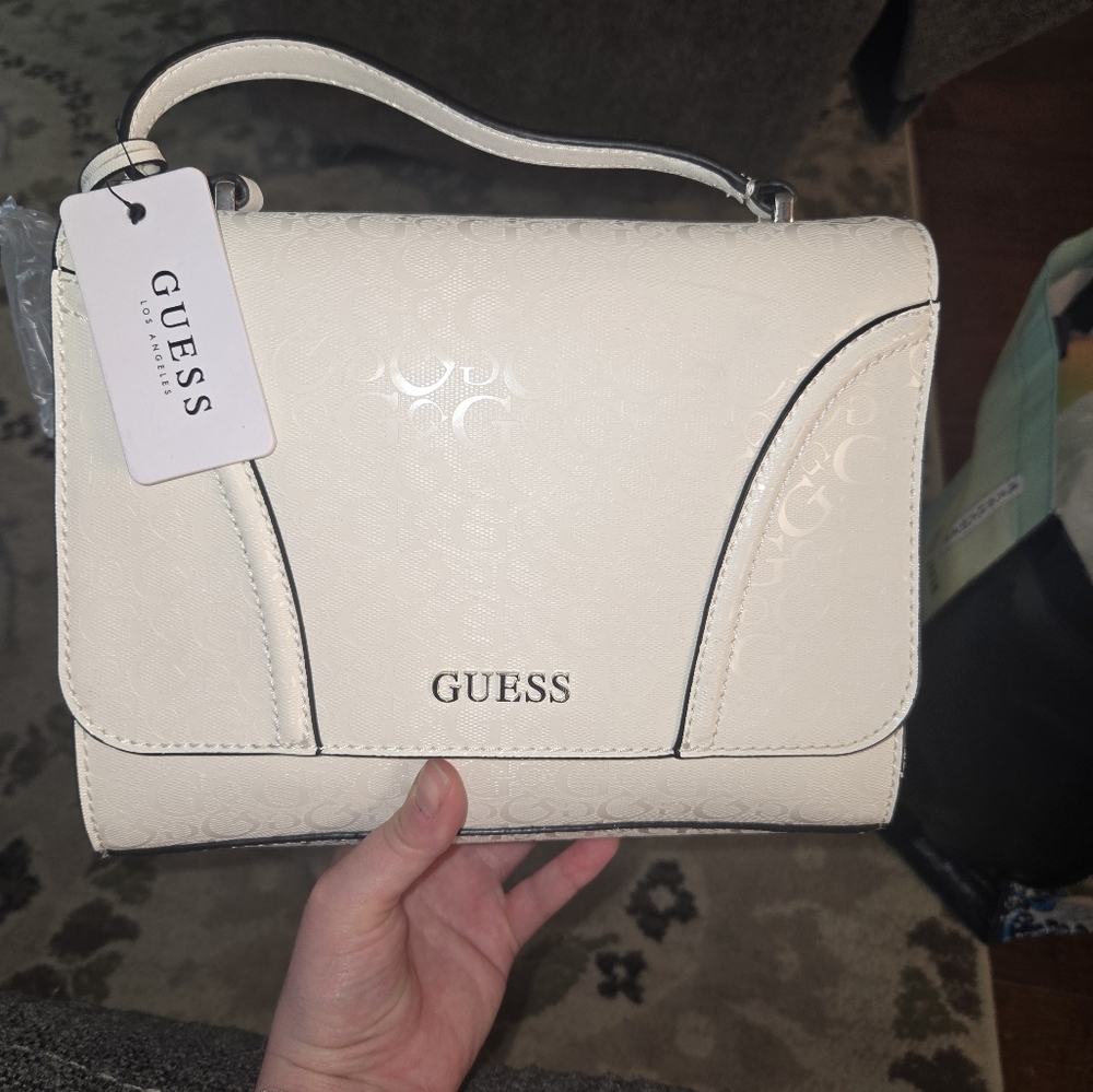 GUESS White Women's Bag With Bag Charm